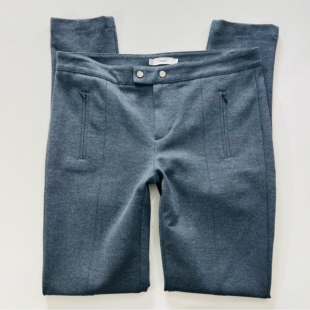 Vince Gray Trouser Leggings Faux Pockets Lots Of Stretch Size 8 Read Description